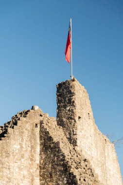 Schellenberg, Lihtenştayn, 31 Aralık 2021 Orta Çağ 'dan kalma tarihi şato harabesi