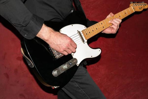 Vaduz Liechtenstein Januar 2022 Musiker Tritt Mit Mexikanischer Fender Telecaster — Stockfoto
