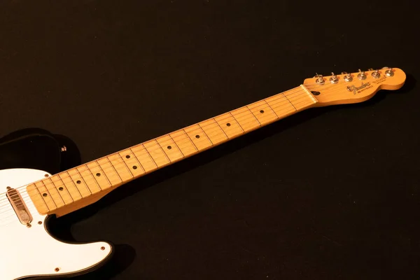 Vaduz Liechtenstein Januar 2022 Produktaufnahme Einer Mexikanischen Fender Telecaster Gitarre — Stockfoto