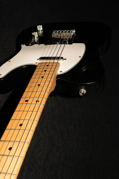 Vaduz Liechtenstein Januari 2022 Produktbild Mexikansk Fender Telecaster Elgitarr Svart — Stockfoto