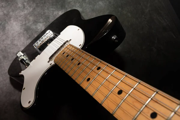 Vaduz Lihtenştayn Ocak 2022 Meksika Telecaster Elektro Gitarı Siyah Beyaz — Stok fotoğraf