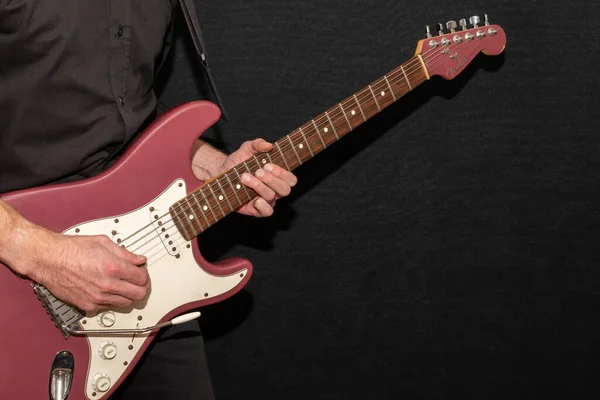 Вадуц Лихтенштейн Января 2022 Года Музыкант Играет Fender Stratocaster Сша — стоковое фото