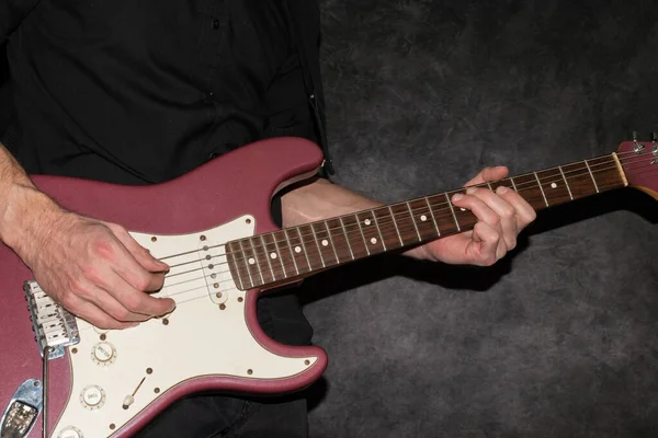 Vaduz Liechtenstein 2022 Január Művész Egy Ritka Stratocaster Usa Elektromos — Stock Fotó