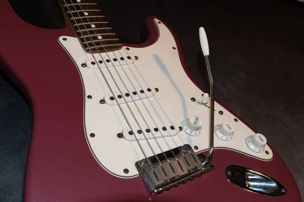 Vaduz Liechtenstein Januari 2022 Produktbild Sällsynt Stratocaster Usa Elgitarr Tillverkad — Stockfoto