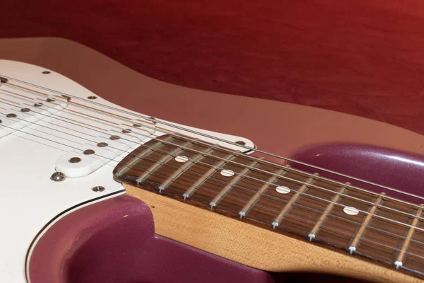 Vaduz Liechtenstein Januar 2022 Produktaufnahme Einer Seltenen Stratocaster Usa Gitarre — Stockfoto