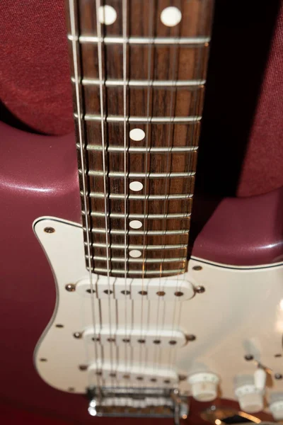 Вадуц Ліхтенштейн Січня 2022 Product Shot Rare Stratocaster Електрогітара Сша — стокове фото