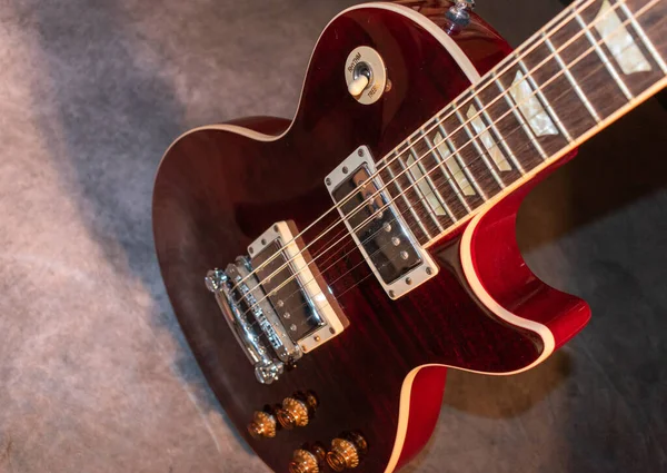 Vaduz Liechtenstein Stycznia 2022 Gitara Elektryczna Gibson Les Paul Amerykański — Zdjęcie stockowe
