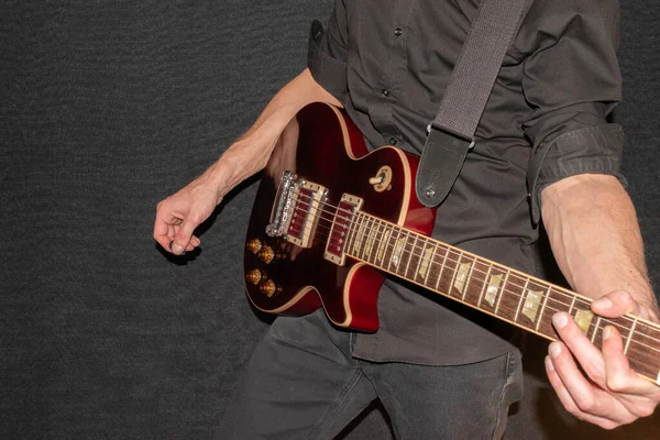 Vaduz Liechtenstein 2022 Január Művész Egy Gibson Les Paul American — Stock Fotó