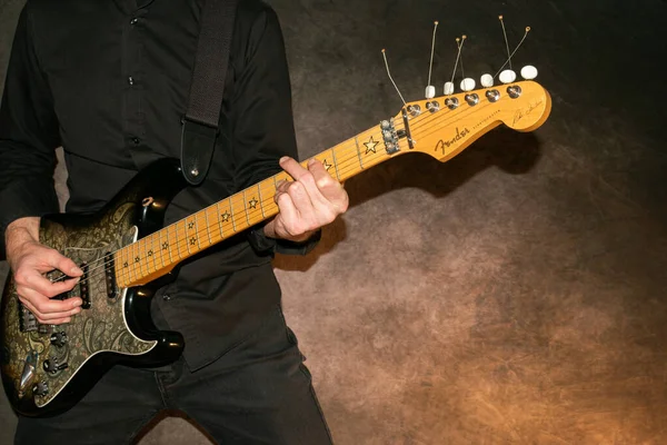 Vaduz Liechtenstein 2022 Január Artist Playing Fender Stratocaster Richie Sambora — Stock Fotó