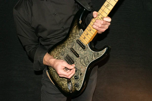 Vaduz Liechtenstein January 2022 Musician Performing Fender Stratocaster Richie Sambora — Stock Photo, Image