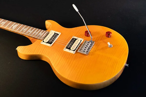 Vaduz Liechtenstein January 2022 Prs Santana Electric Guitar Color Yellow — Stock Photo, Image