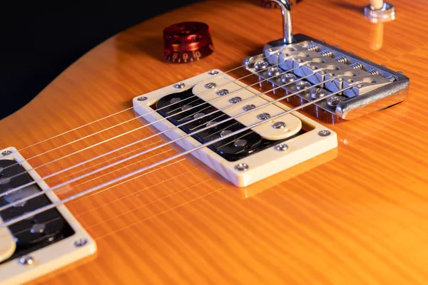 Vaduz Liechtenstein Janeiro 2022 Prs Santana Guitarra Elétrica Cor Amarela — Fotografia de Stock