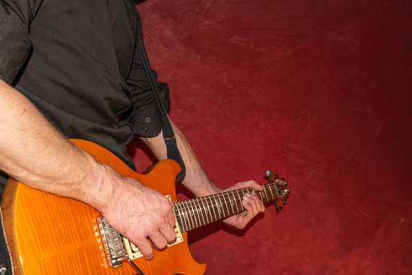 Vaduz Liechtenstein 2022 Január Artist Performing Prs Santana Electric Guitar — Stock Fotó