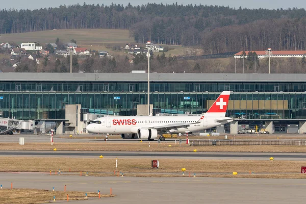 Zürich Schweiz Februari 2022 Swiss International Airlines Airbus A320 271N — Stockfoto