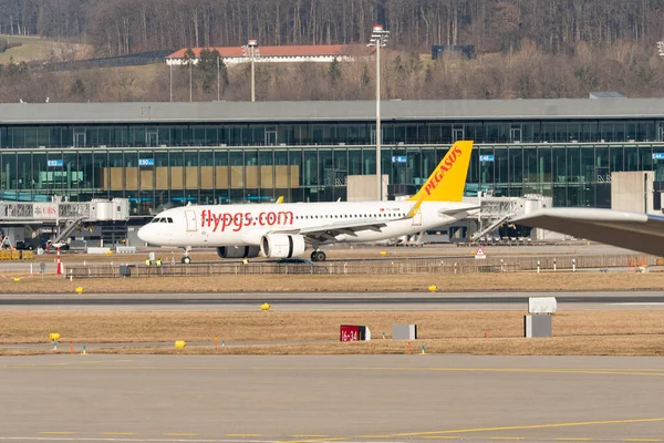 Zurich Switzerland February 2022 Pegasus Airbus 320 251N Aircraft Has — Stock Photo, Image