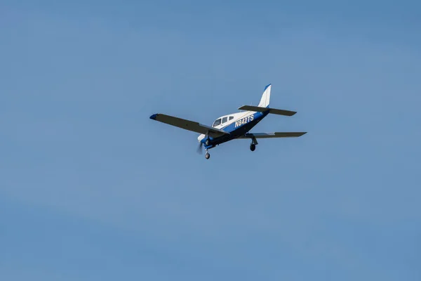 Saint Gallen Altenrhein Sviçre Şubat 2022 Piper 28R 201T Pervane — Stok fotoğraf