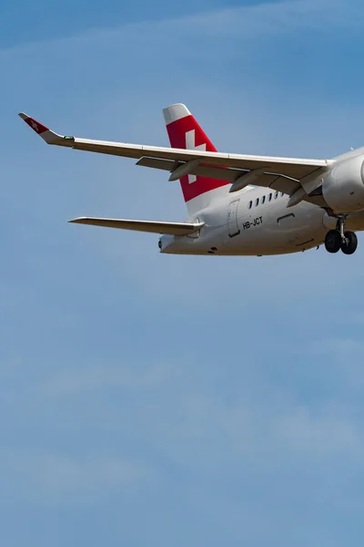 Zürich Svájc 2022 Február Swiss International Airlines Bombardier 300 Vagy — Stock Fotó