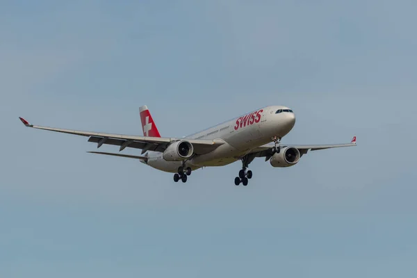 Zurigo Svizzera Febbraio 2022 Swiss International Airlines Airbus A330 343 — Foto Stock