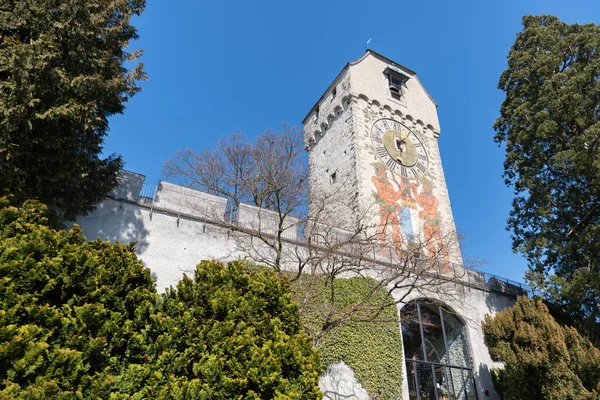 Luzern Schweiz März 2022 Historischer Alter Turm Einem Hübschen Park — Stockfoto