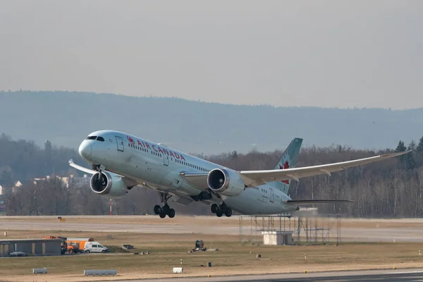 Zurique Suíça Março 2022 Air Canada Aeronave Boeing 787 Dreamliner — Fotografia de Stock