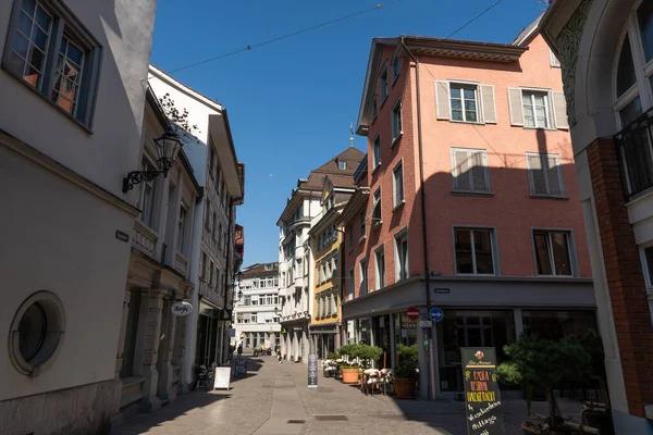 Saint Gallen Szwajcaria Marca 2022 Historyczne Stare Budynki Centrum Miasta — Zdjęcie stockowe