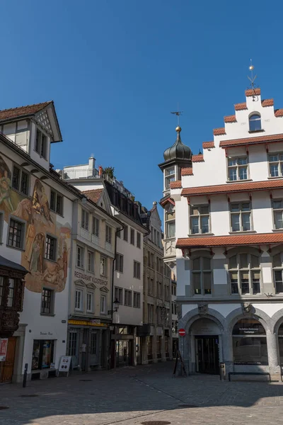 Saint Gallen Ελβετία Μαρτίου 2022 Ιστορικά Παλιά Κτίρια Στο Κέντρο — Φωτογραφία Αρχείου