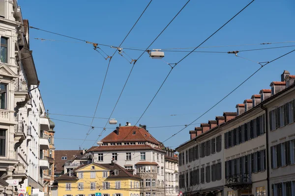 Saint Gallen Szwajcaria Marca 2022 Budynki Centrum Miasta Słoneczne Popołudnie — Zdjęcie stockowe