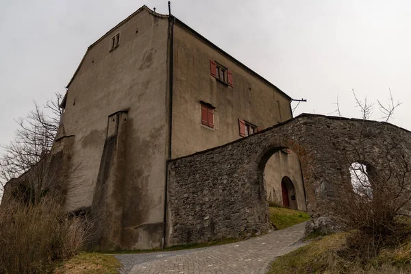 Sargans Ελβετία Μαρτίου 2022 Ιστορικό Και Μεγαλοπρεπές Παλιό Κάστρο Ένα — Φωτογραφία Αρχείου