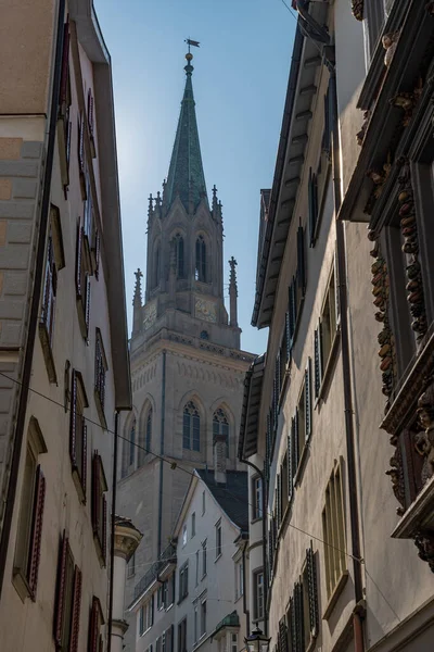 Gallen Schweiz März 2022 Historische Laurentiuskirche Stadtzentrum Einem Sonnigen Nachmittag — Stockfoto