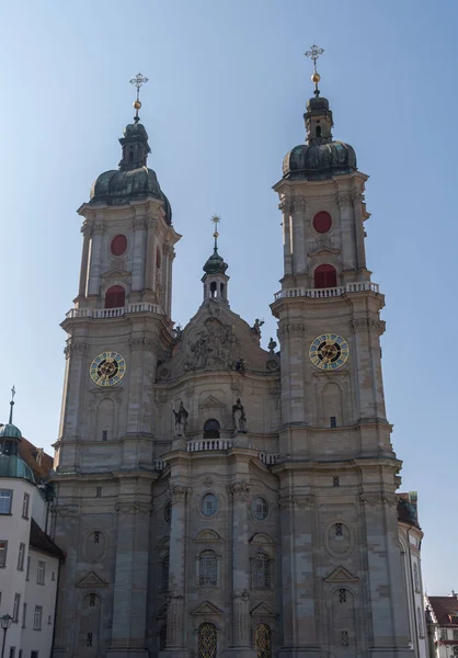 San Gallo Svizzera Marzo 2022 Storica Vecchia Abbazia Chiesa Cattolica — Foto Stock