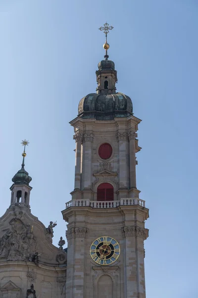 Saint Gallen Suíça Março 2022 Abadia Antiga Histórica Igreja Católica — Fotografia de Stock