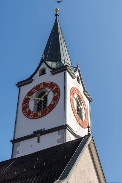 Saint Gallen Switzerland March 2022 Tower Saint Fiden Catholic Church — Stock Photo, Image