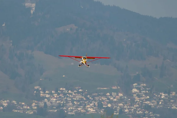 Wangen Lachen Schweiz März 2022 Propellerflugzeug Piper Pa18 180M Super — Stockfoto