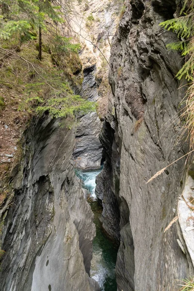 Zillis Grison Switzerland April 2022 Popular Viamala Canyon Built Rhine — Stock Photo, Image
