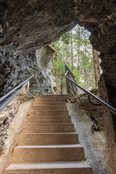 Zillis Grison Switzerland April 2022 Steps Leading Tunnel System Viamala — Stock Photo, Image