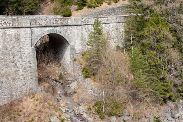 Rania Grison Suisse Avril 2022 Vieux Pont Historique Sur Petit — Photo