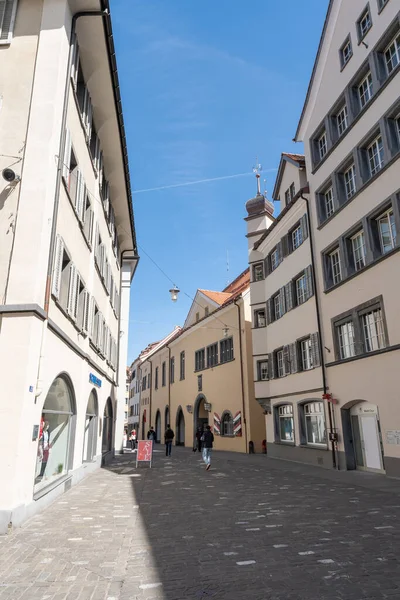 Chur Ελβετία Απριλίου 2022 Παραδοσιακά Κτίρια Στην Ιστορική Παλιά Πόλη — Φωτογραφία Αρχείου