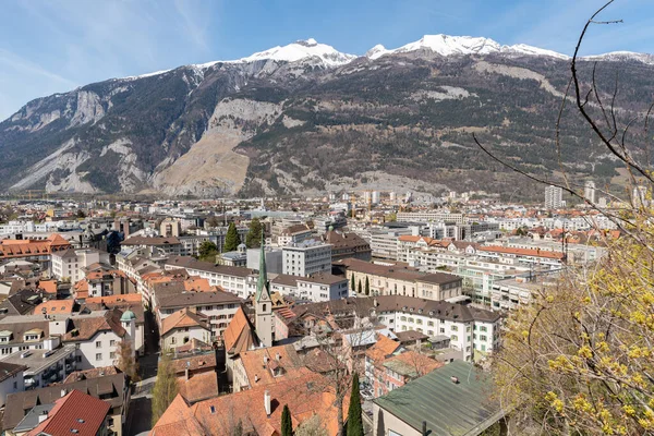 Chur Svizzera Aprile 2022 Fantastica Vista Sul Centro Città Con — Foto Stock