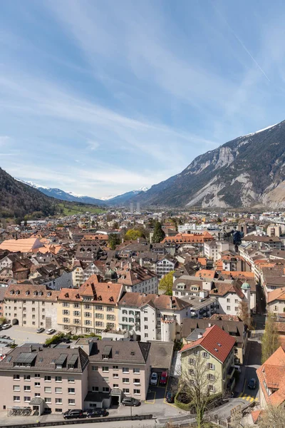 Chur Svizzera Aprile 2022 Fantastica Vista Sul Centro Città Con — Foto Stock