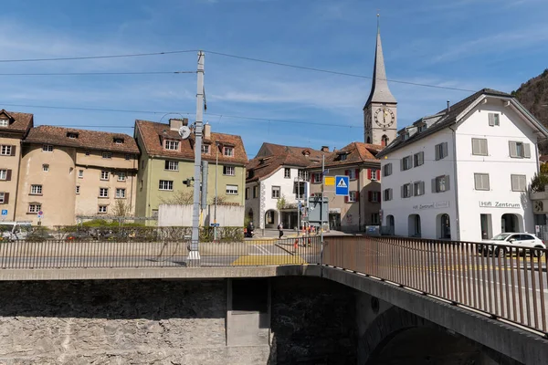 Chur Schweiz April 2022 Traditionella Byggnader Den Historiska Gamla Staden — Stockfoto