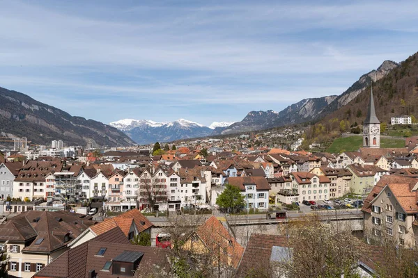 Chur Ελβετία Απριλίου 2022 Συναρπαστική Θέα Στο Κέντρο Της Περιοχής — Φωτογραφία Αρχείου
