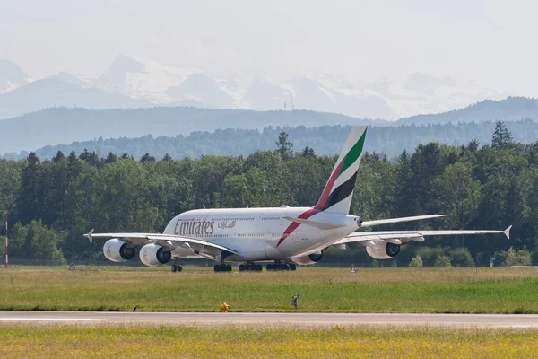 Zurich Suisse Mai 2022 Emirates Airbus A380 800 Roule Jusqu — Photo