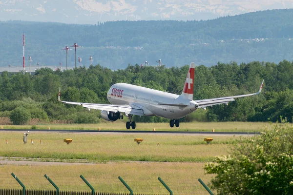 Zurique Suíça Maio 2022 Swiss International Airlines Airbus A321 271Nx — Fotografia de Stock