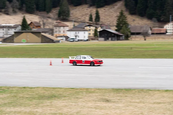 Ambri Ticino Svizzera Aprile 2022 Test Automobilistici Pista Sull Aeroporto — Foto Stock