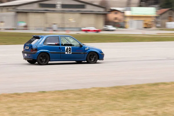 Ambri Ticino Switzerland April 2022 Car Test Racing Runway Local — ストック写真