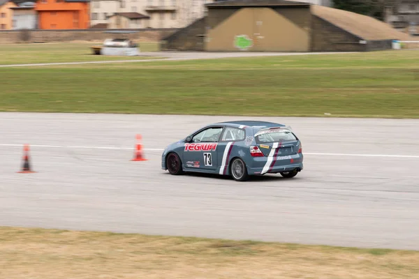 Ambri Ticino Svizzera Aprile 2022 Test Automobilistici Pista Sull Aeroporto — Foto Stock