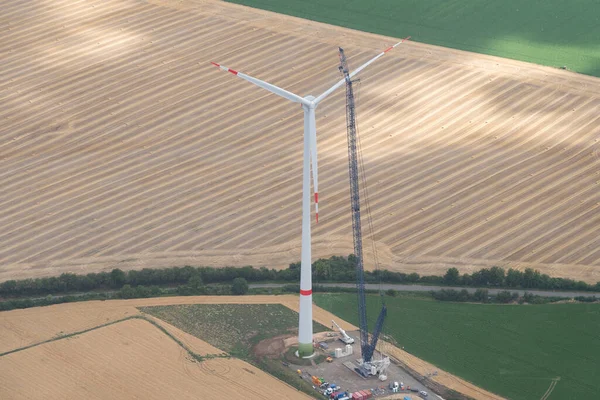 Naumburg Saxony Anhalt Germany July 2022 Wind Power Stations Meadow — Stockfoto