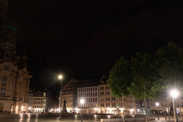 Dresden Saxon Germany July 2022 Night Scenery Market Square Old — Zdjęcie stockowe