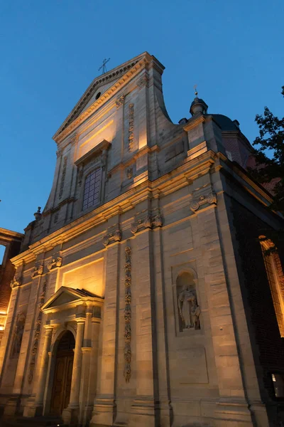 Muenster Germany July 2022 Historic Dominican Church Old Town Night — 스톡 사진