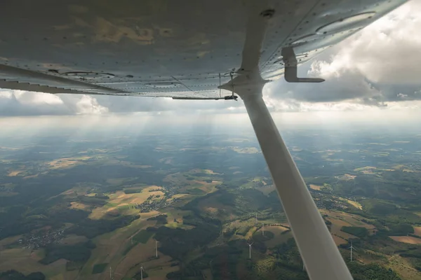 Rhineland Palatinate Germany July 2022 Flight Rural Area Sunny Day — Stok fotoğraf